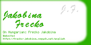 jakobina frecko business card